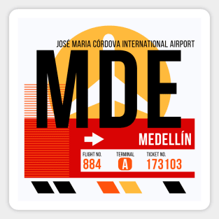 Medellin (MDE) Airport // Sunset Baggage Tag Magnet